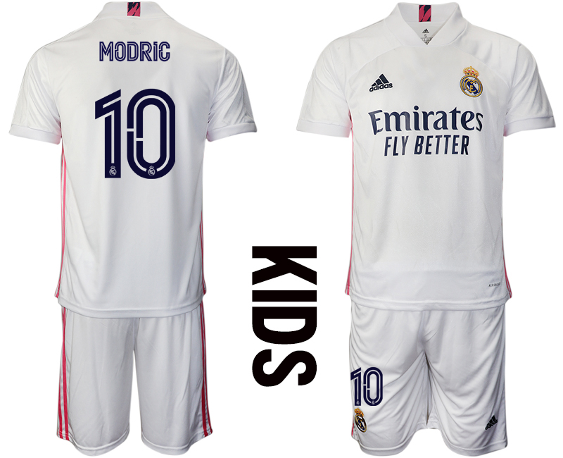 Youth 2020-2021 club Real Madrid home #10 white Soccer Jerseys